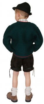 55046-  Trachten - Strickjacke für Kinder  mit Reißverschluß grün